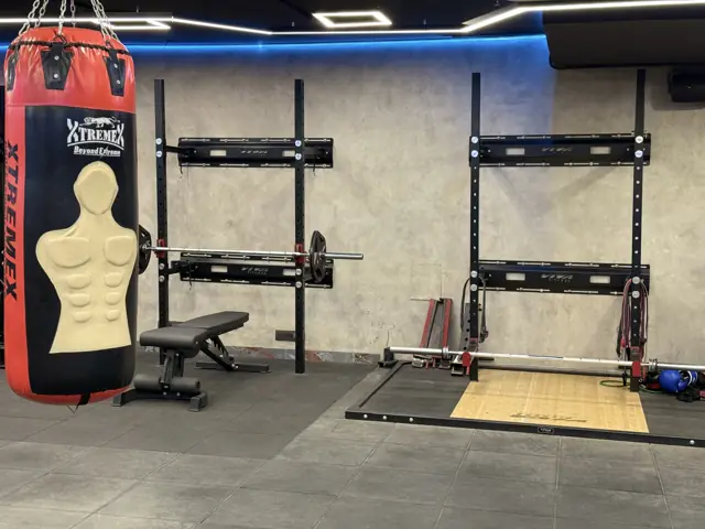 Heavy bag, wall racks, platform