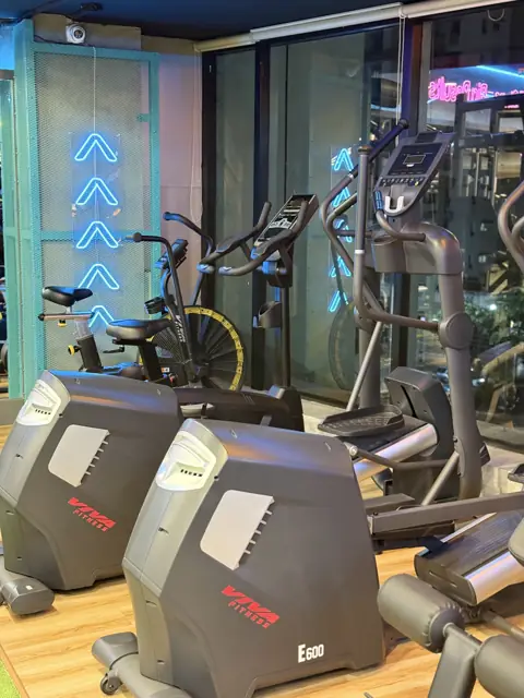 Cross-trainers and bikes
