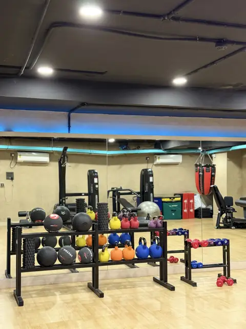 Medicine balls and kettlebells